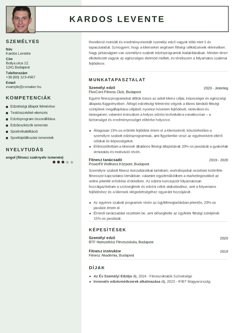 Díjakat önéletrajz minta Díjakat önéletrajz minta