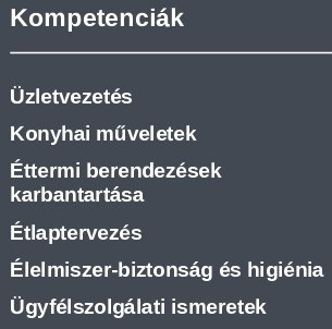 készségek a vendéglátós önéletrajza