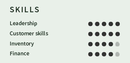 Angol önéletrajz Készségek