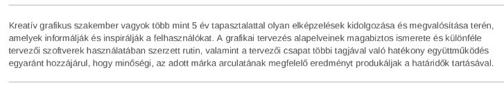 személyes profilt grafikus önéletrajzhoz