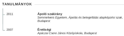 tanulmányok a ápoló