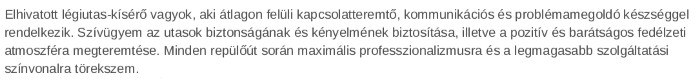 személyes profilt stewardess önéletrajzban
