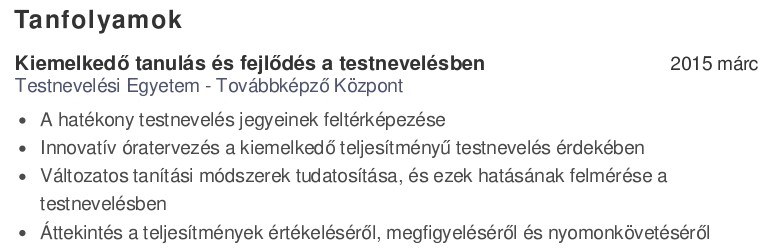 tanulmányaidat tanár önéletrajzhoz