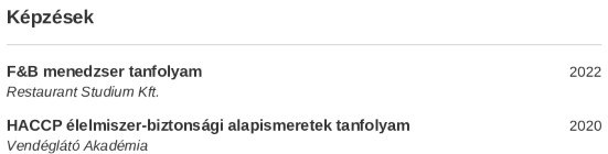 tanulmányok a pincér önéletrajzban